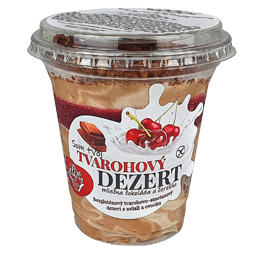 Tvarohový dezert s granolou – Mliečna čokoláda/Čerešňa