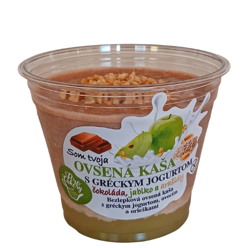 Ovsená kaša s gréckym jogurtom Jablko/Arašidy