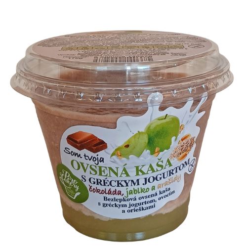 Ovsená kaša s gréckym jogurtom Jablko/Arašidy
