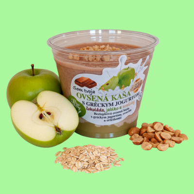Ovsená kaša s gréckym jogurtom Jablko/Arašidy