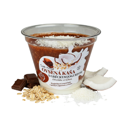 Ovsená kaša s gréckym jogurtom Čokoláda/Kokos