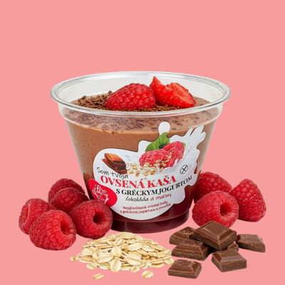 Ovsená kaša s gréckym jogurtom Malina/Čokoláda