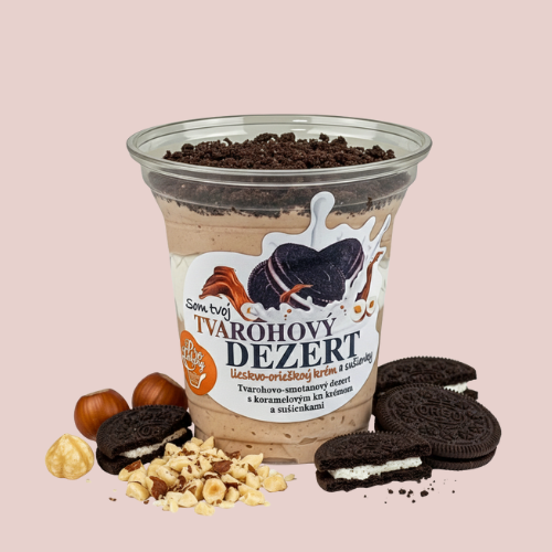 Tvarohový dezert – s lieskovo orieškovým krémom a sušienkami Oreo