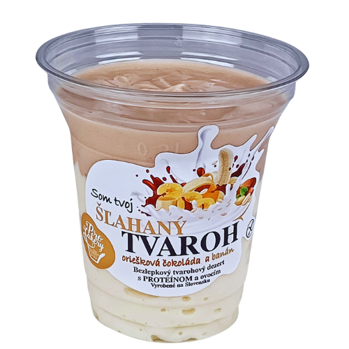 Šľahaný tvaroh – oriešková čokoláda a banán