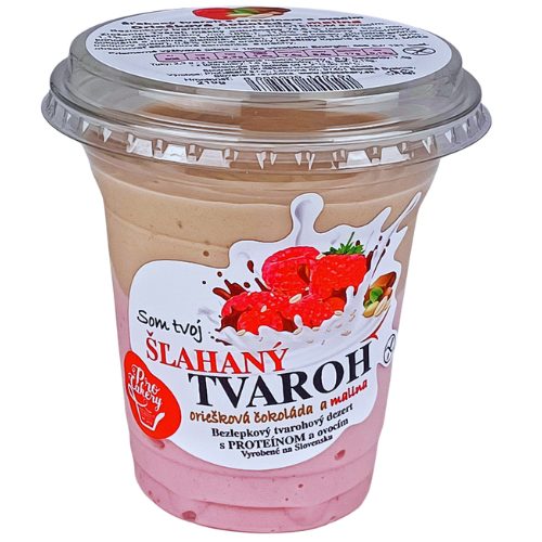 Šľahaný tvaroh – oriešková čokoláda a malina