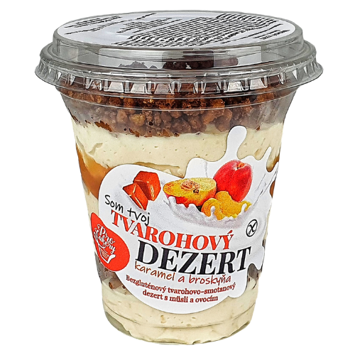 Tvarohový dezert s granolou – Vanilka/Žltá slivka